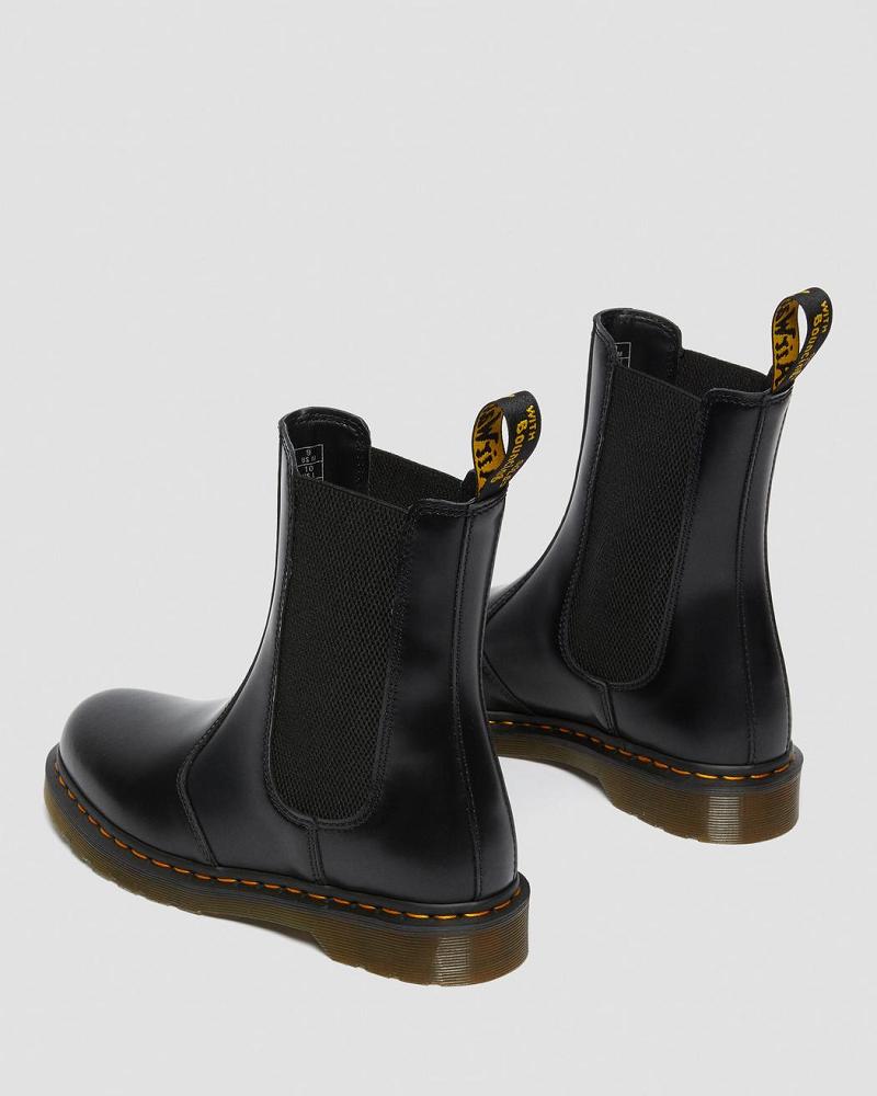 Men's Dr Martens 2976 Hi Smooth Leather Chelsea Boots Black | AU 483BEX